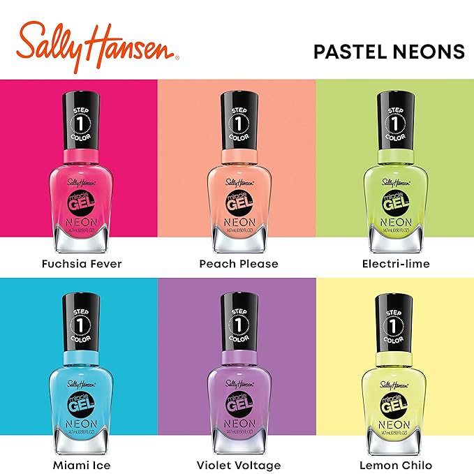Sally Hansen Miracle Gel™, Lemonchillo, Long Lasting, Gel-Like Formula, No UV Lamp Needed, Yellow Nail Polish