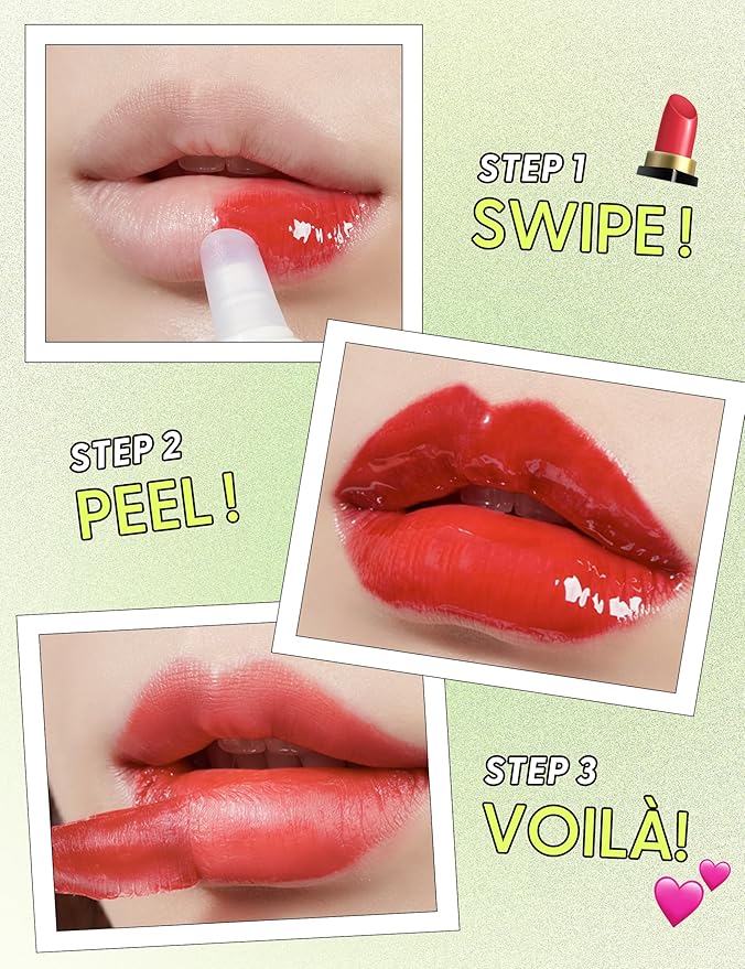 LIP My Tint Pack - Korean Lip Stain Peel Off Pack | Kiss-Proof Korean Lip Tint Long Lasting Lipstain Marker | Waterproof Lip Stain Peel Off Lipstick (02. Plum Berry, 0.50 Fl Oz)