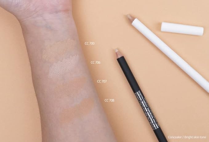 [K-Beauty Makeup] Courcelles Concealer Pencil CC706/CC707/CC708, Hard type-Natural (CC708-Dark Beige)