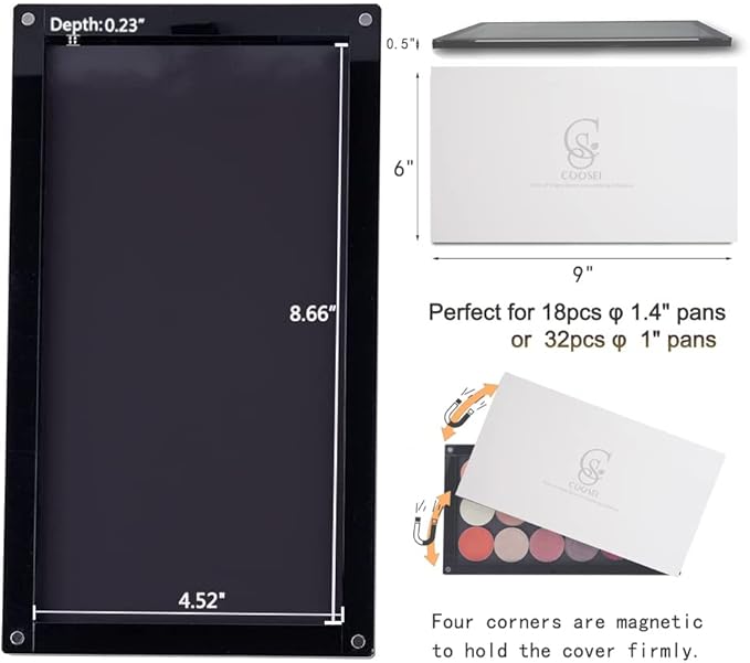 Acrylic Magnetic Makeup Palette Eyeshadow Palette Empty