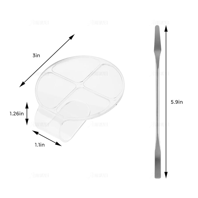 AUEAR, 2 Pack Hand Makeup Mixing Palette Handheld