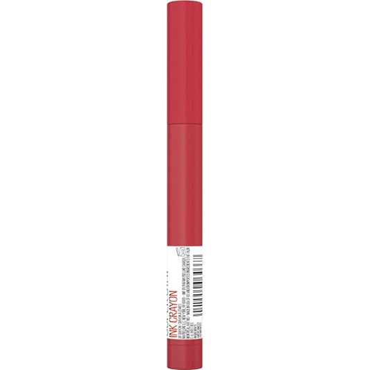 Maybelline Super Stay Ink Crayon Matte Longwear Lipstick Makeup, 140 Work for It, 0.04 oz