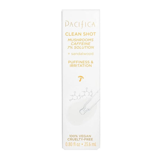 Face Serum by Pacifica - Clean Shot Hyaluronic Acid 5% Solution with Rose, Jasmine & Peony – Hydrating Facial Serum for All Skin Types, Vegan & Cruelty-Free, 0.8 oz