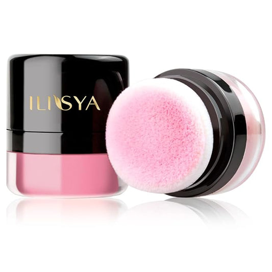ROUSE Face Blush Powder Makeup Soft Mushroom Blush (Peach Pollen)