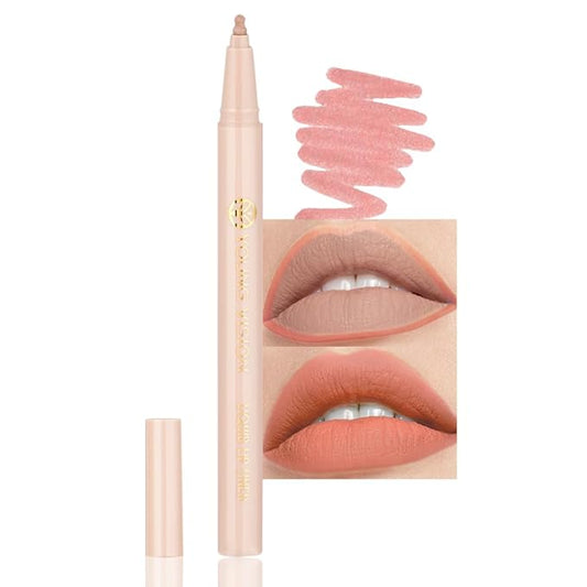 YOUNG VISION Gourd-Shaped Precision Liquid Lipstick & Lipliner - Nude Matte Shades
