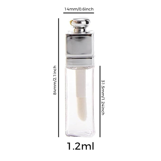 Empty Lip Gloss Tubes Containers Clear Refillable Lip Balm Bottles Transparent Mini Lipstick Containers for DIY Makeup Lip Gloss Makeup