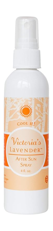 Victoria's Lavender Organic Aloe Vera Spray - For Sunburn, Hot Flashes & Post Workout Cooling, Contains Aloe Vera Gel & Pure Lavender Essential Oil, Refreshing Spray Moisturizer for Body - 4 fl oz