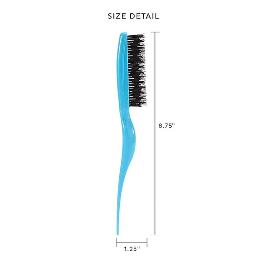Cricket Amped Up Teasing Hair Brush - Adds Major Volume and Shine, Heat Resistant, Ideal for Slick Back, Updos, and Detangling All Hair Types, with Ergonomic Handle and Sectioning Tip, Aqua