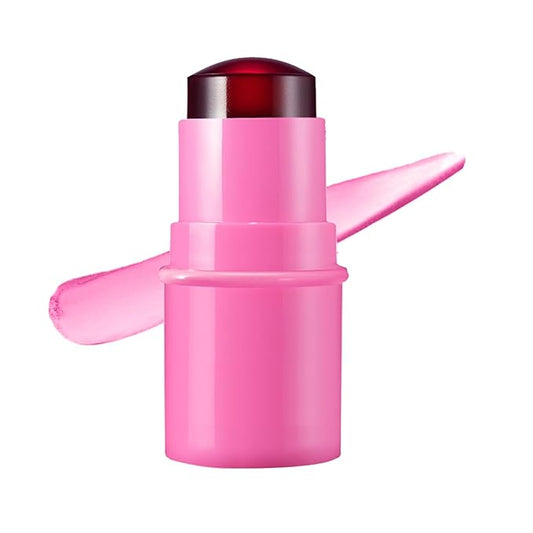 Milk Jelly Blush Stick, Lip and Cheek Makeup (Rose pink)