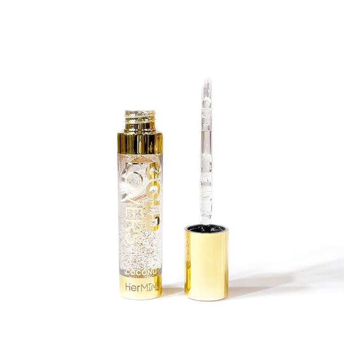 HerMINE Gold Lovers Hydrating Lip Oil with Glitter Long Lasting Nourishing Lip Oils Moisturizing Gel Multi-Packs Softening Clear Glitter