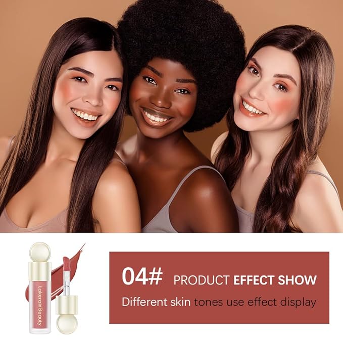 Liquid Blush For Cheeks, Soft Velvet Cream Blush Makeup (4#)