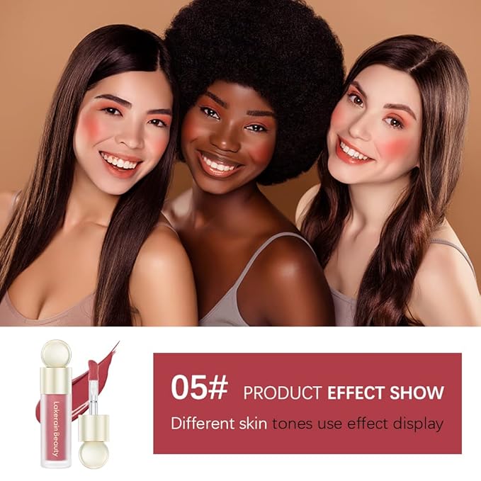 Liquid Blush For Cheeks, Soft Velvet Cream Blush Makeup (5#)