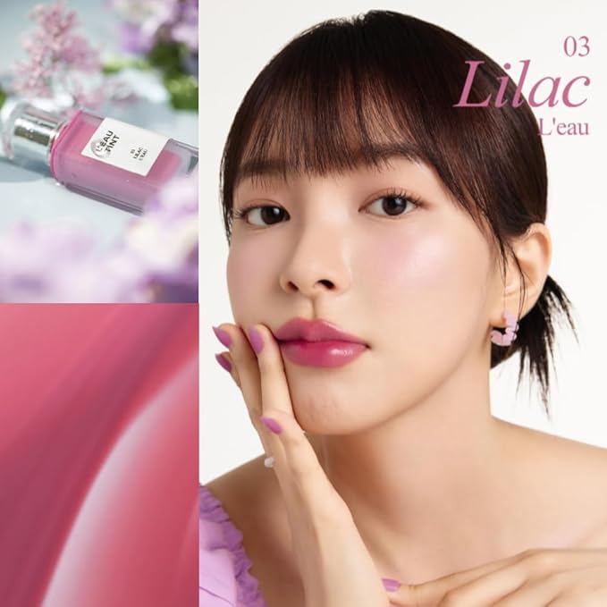 BBIA L’EAU Tint – Glossy & Glow Lip Stain, Watery Lip Tint, Non-Sticky, High Shine Finish, Long-lasting, Moisturizing, Lightweight, Natural, Daily Use, Vegan, Korean Lip Makeup (03 LILAC L'EAU)