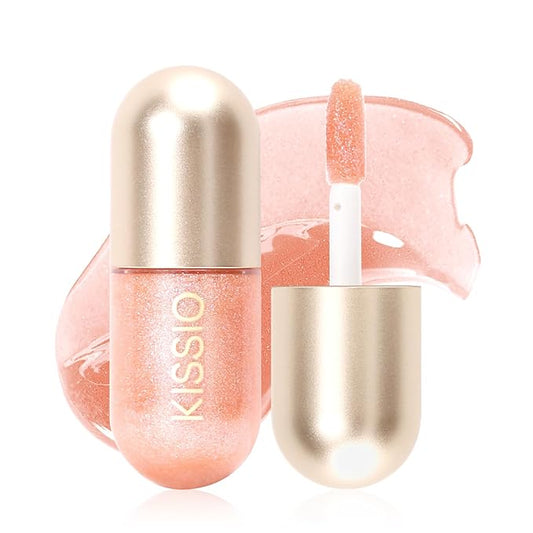 KISSIO Lip Plumper,Color Lip Plumper Gloss,Shimmer,Lip