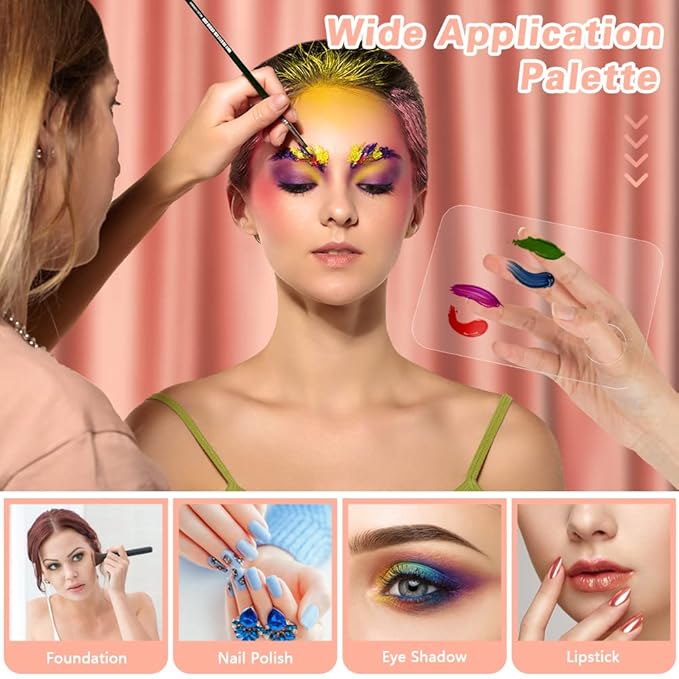Acrylic Cosmetic Makeup Palette, 3PCS Makeup Mixing Palette