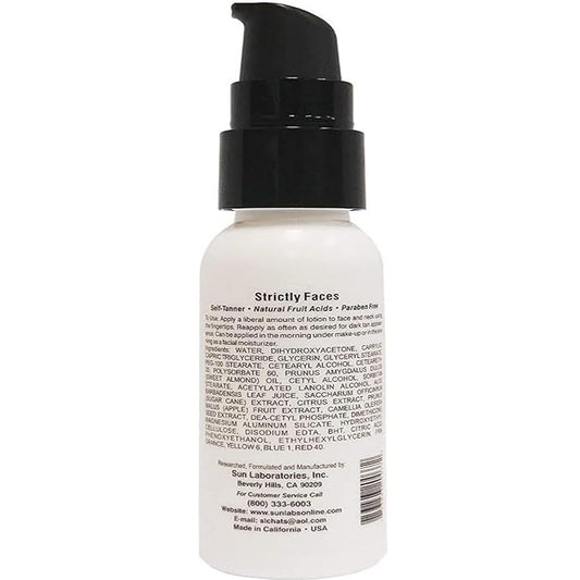 Sun Laboratories By Giesee Face Self Tanner Dark - Self Tanning Lotion for Gradual, Sunless Tan - Premium Facial Tanner Drops & Mist - Tanning Lotion for Face