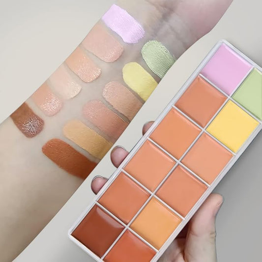 12 Color Correcting Concealer Palette, Cream Color Corrector