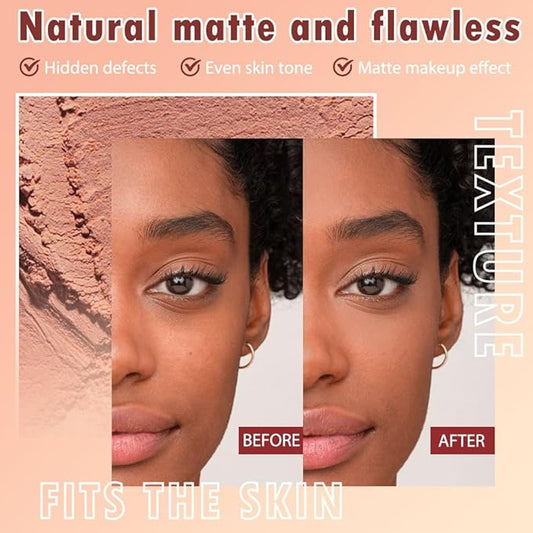 Oil Control Face Pressed Powder, Matte powder setting 1 Pcs)