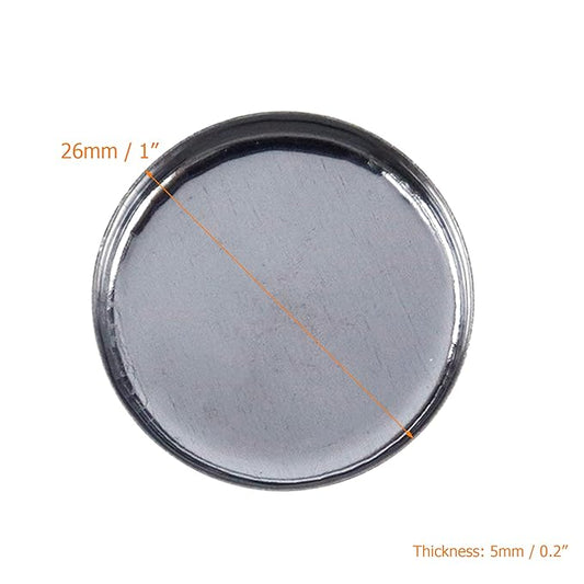 Pack of 30 Empty Round Metal Pans 26mm