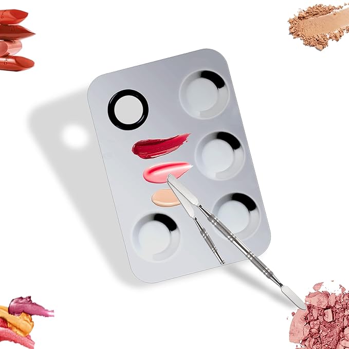 Upgrade Mixing Makeup Palette, Stainless Steel Cosmetic Palette