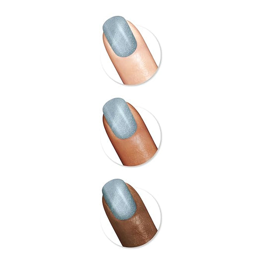 Sally Hansen Miracle Gel, Winterlust, Long Lasting, Gel-Like Formula, No UV Lamp Needed, Opaque, Shimmery Blue Nail Polish