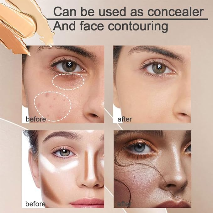 Pro 2pcs Tri-color Face Concealer Contour Palette.Demi Beige