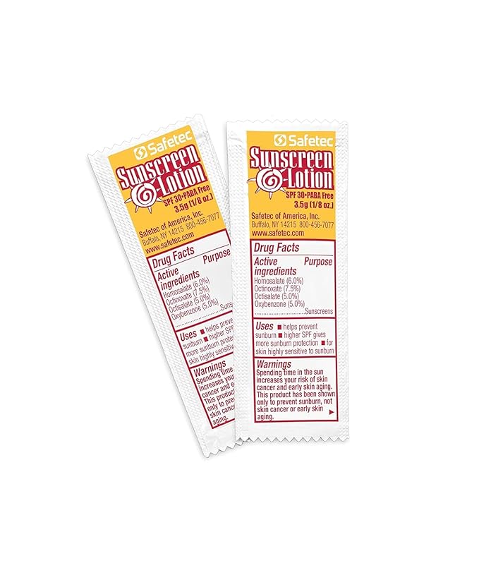 Safetec Sunscreen Lotion 1000 Packets SPF30+ and PABA-Free