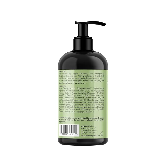 Mielle - Rosemary Mint - Biotin Infused - Encourages Growth Hair Products for Stronger and Healthier Hair - Shampoo & New Conditioner Styling Bundle Set 2 PCS