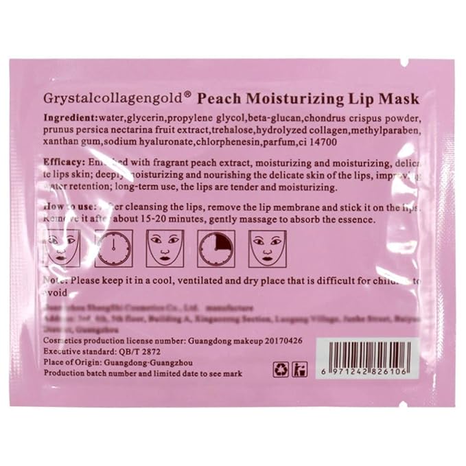 Adofect 30 Pieces Peach Moisturizing Collagen