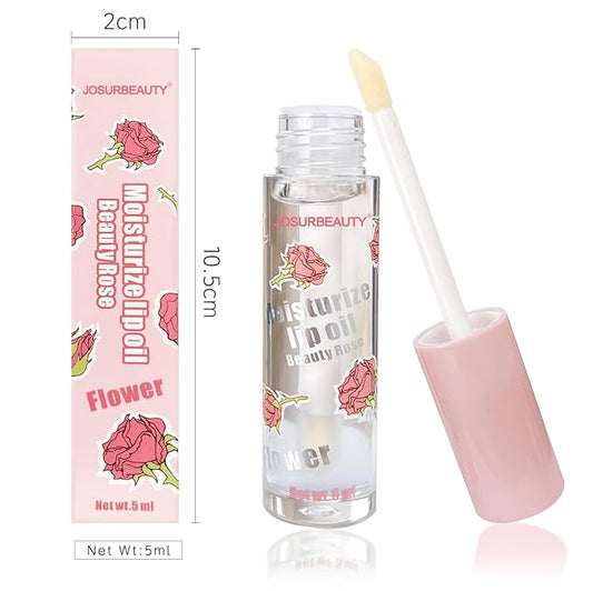 Hydrating Lip oil for women - clear lip gloss oil, Plumping Lip Oil for Dry Lip and Lip Care, Non-Sticky Long Lasting Lip Oil Gloss, Shiny and Moisturizing Transparent Lip Oil Gloss