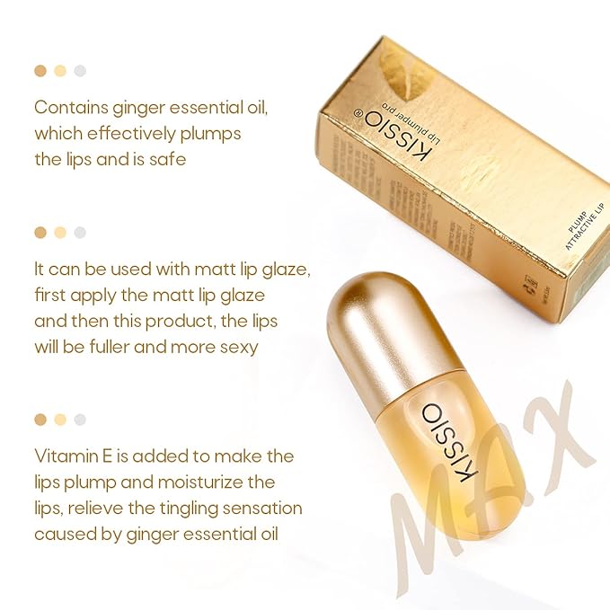 KISSIO Lip Plumper,Day Lip Plumper,Lip Enhancer,Plant
