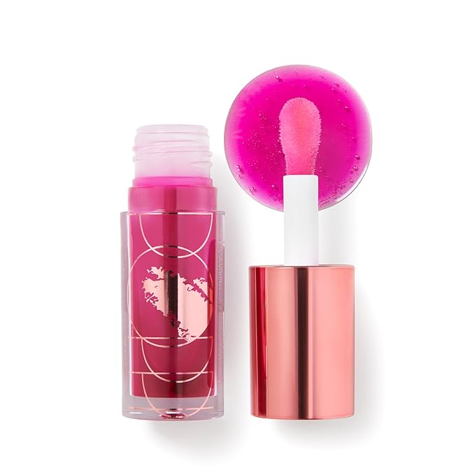 Dreamy Gleamy Tinted Lip Oil, Moisturizing, Shiny, Cruelty-Free, Vegan, Hydrating, Non-Sticky Tinted Lip Gloss, 5ml (Berry Cute)