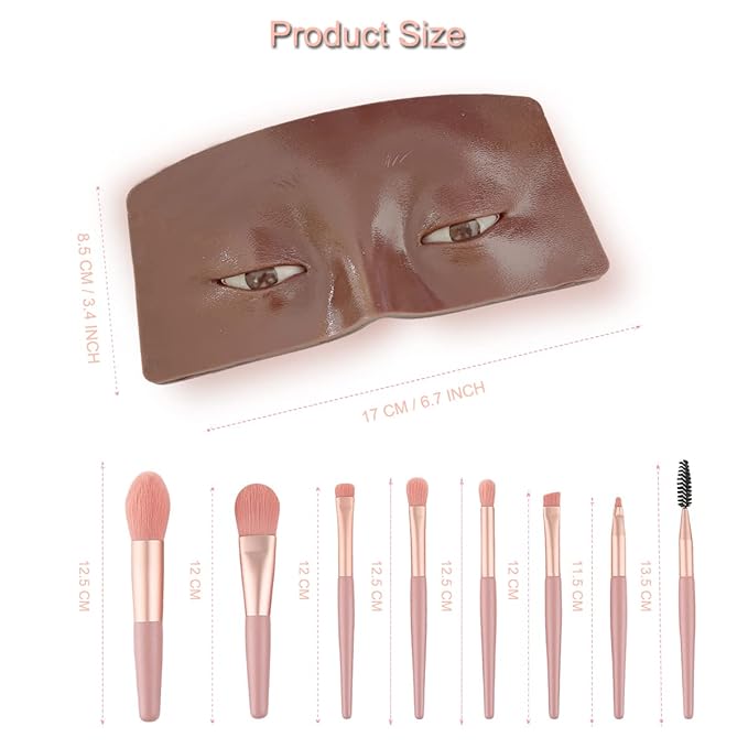 Makeup Practice Face Board, 3D Realistic Practice Makeup