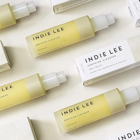 Indie Lee Soothing Facial Cleanser - Moisturizing Face Wash + Makeup Remover for Sensitive Skin - Plump, Hydrate + Calm Redness with Rose Damascena + Chamomile Oil for Skin (125ml)