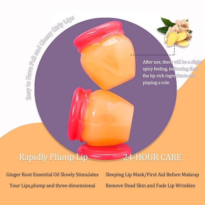 Ginger Lip Mask Magical Lip Plumper, Lines