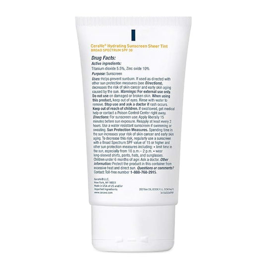 CeraVe Hydrating Mineral Sunscreen SPF 30