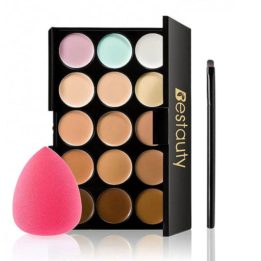 Color Correcting Concealer Palette, Bestauty 15 Colors Multi-Use