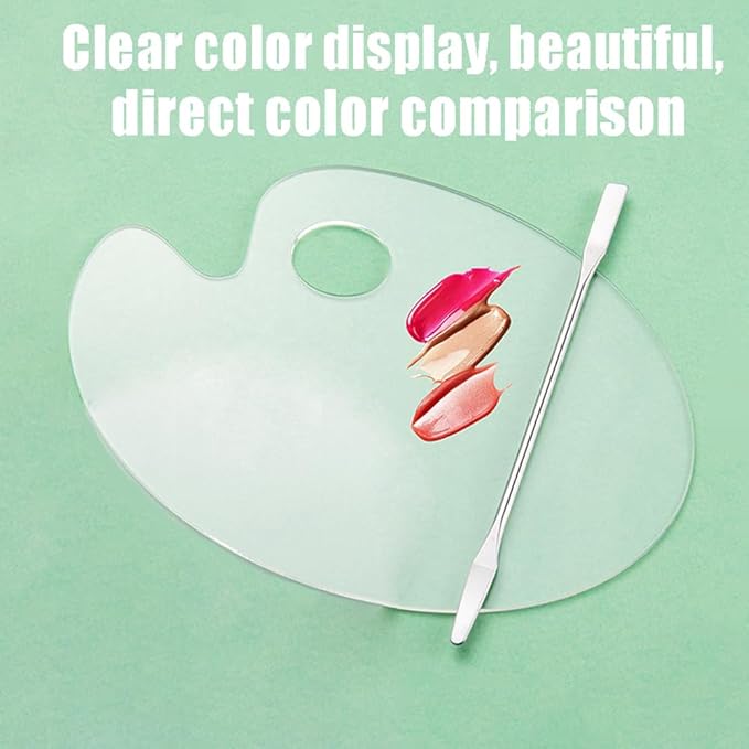 2 Pcs Acrylic Cosmetic Makeup Palette + 1