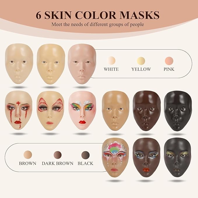 Practice Makeup Face, Face Painting Mannequin Head