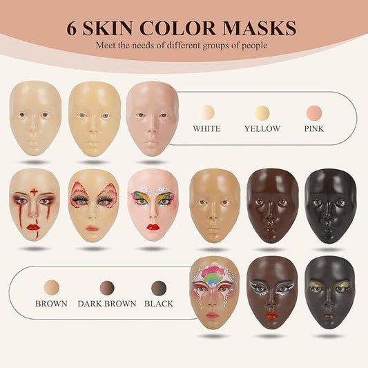 Practice Makeup Face, Face Painting Mannequin Head