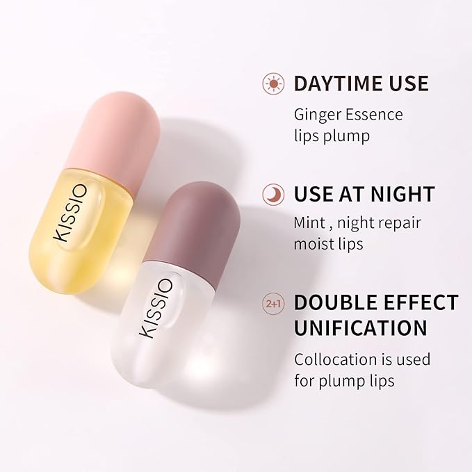 KISSIO Lip Plumper Set,Natural Lip Plumper ml*4