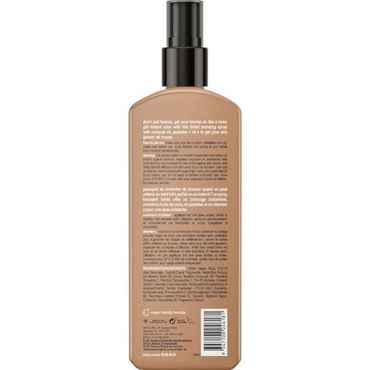 b.tan Sun Tanning Lotion Spray | Bronzed Like a Boss - Brown Outdoor Bronzing Spray Lotion Accelerator, Packed with Coconut Oil, Peptides, & Vitamin E, Austrailian Brand, 8.45 Fl Oz