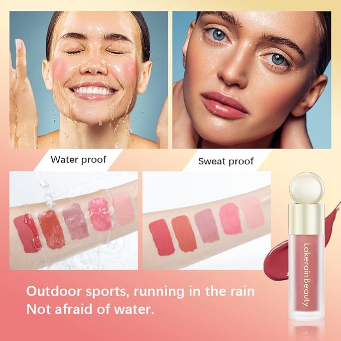 Liquid Blush For Cheeks, Soft Velvet Cream Blush Makeup (3#)