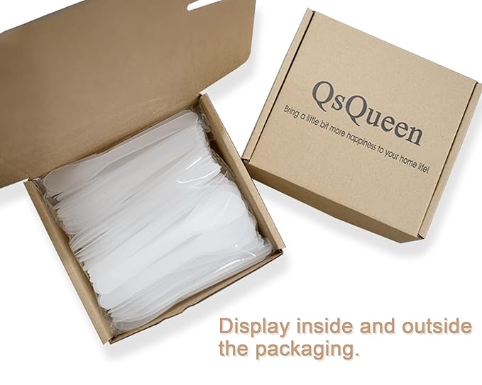 100 PCS of White Color Cosmetic Spatula