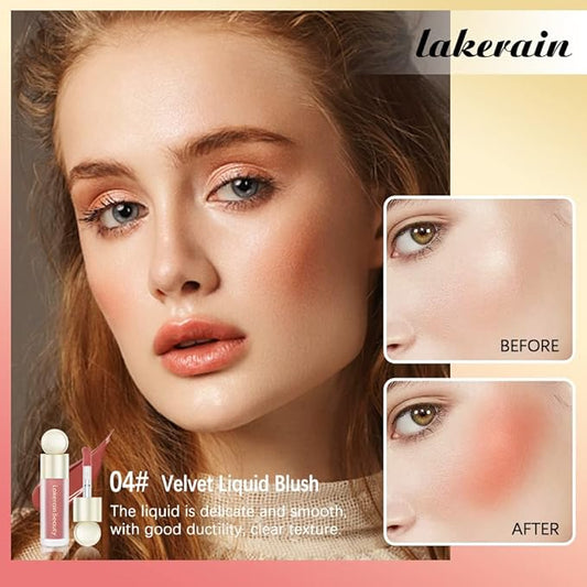 Liquid Blush For Cheeks, Soft Velvet Cream Blush Makeup (4#)