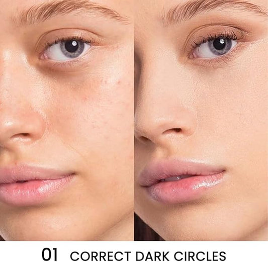 Kaely Tri Color Concealer Pot,Color Correcting Concealer for de ojeras,01