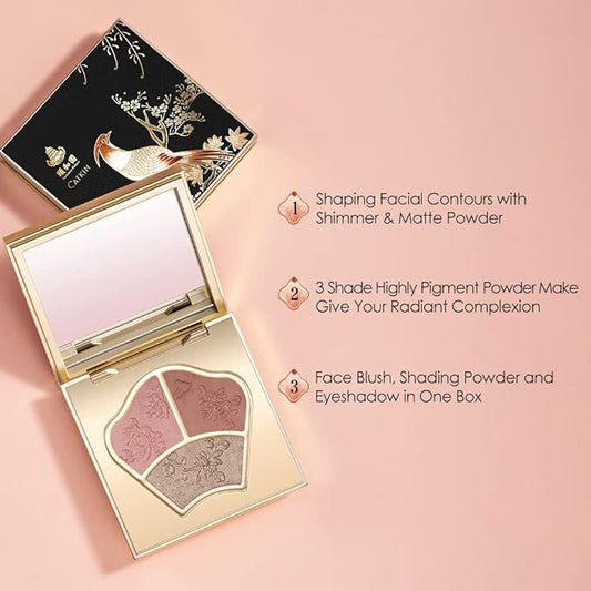 CATKIN Powder Blush Pink Nude Eyeshadow Palette Cheek