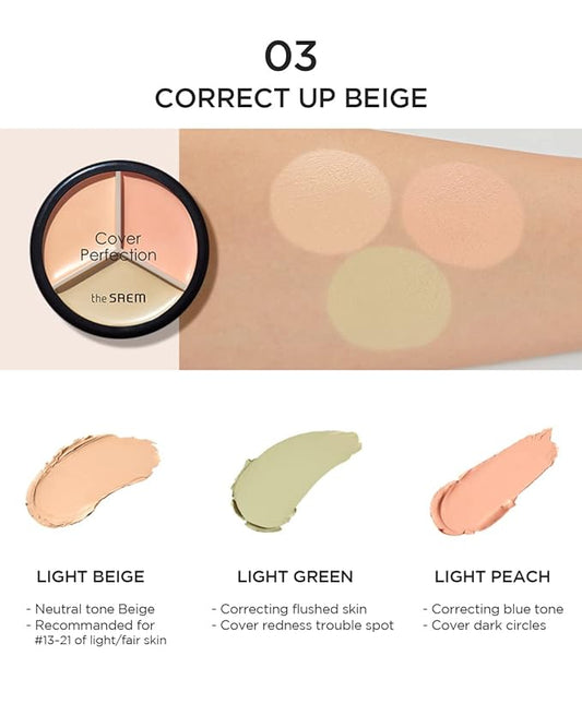 THESAEM Cover Perfection Triple Pot Concealer 03 Correct Skin Tone