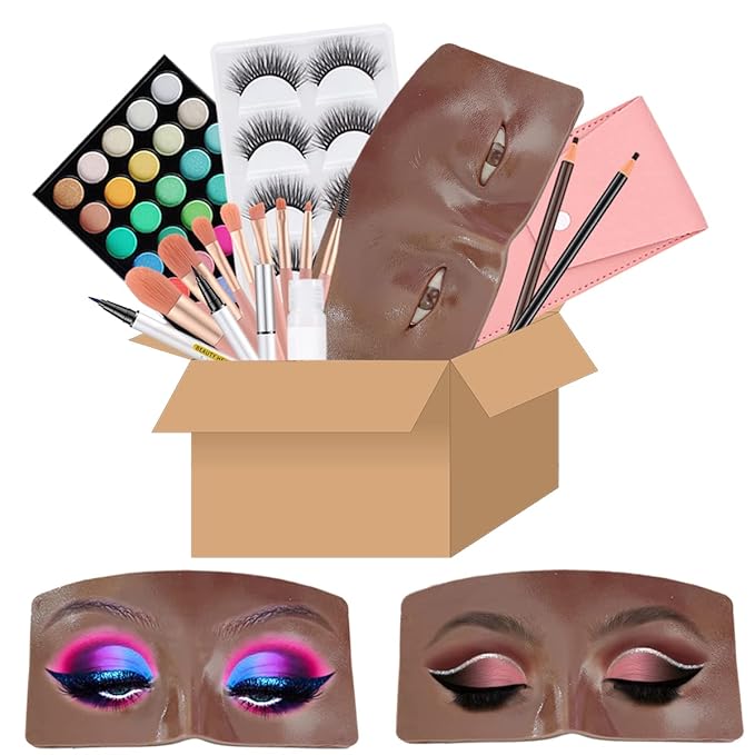 Makeup Practice Face Board, 3D Realistic Practice Makeup