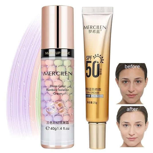 Face Primer before Makeup Set,3 Colors Makeup Primer Stunning Makeup